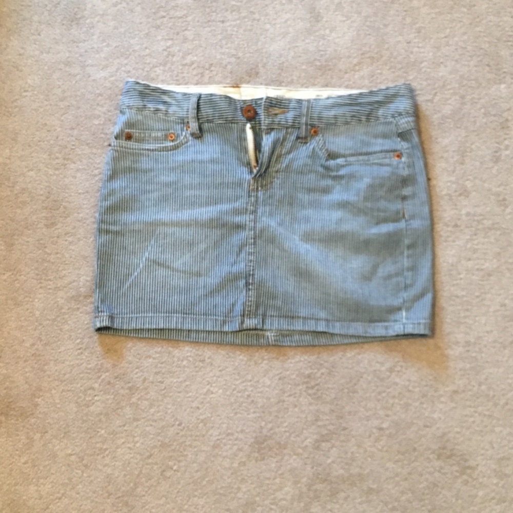 Jean material skirt.